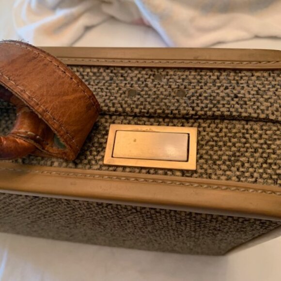 Hartmann Vintage Tweed and Leather Briefcase - Picture 8 of 13